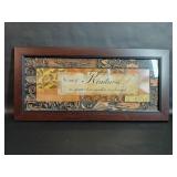 Framed Kindness Saying Wall Art