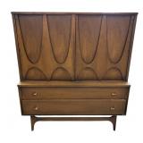 Vintage Wood Six Drawer Dresser with Storage