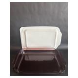 Pyrex Cranberry 3qt Glass Baking Dish with Lid