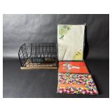 Black Metal Wire Letter Holder Stationary Paper &