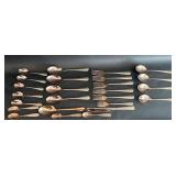 25pc Copper Color Stainless Steel Flatware Set