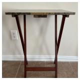 Marble style Wood Tv Tray Table