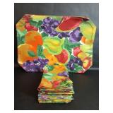 12-Piece Vintage Cloth Fruit Placemats