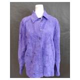 Draperï¿½s & Damonï¿½s Purple Velvet Button Down, PM