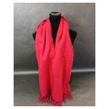 Red Lambswool Scarf Made in Italy