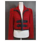 Vintage Dominic Rompollo Houndstooth Crop Blazer