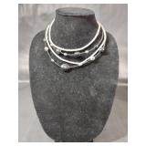 Black and White Bead Necklace