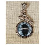 Sterling and Dendrite Opal Pendant