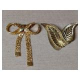 Gold Tone Brooches