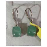 Silver and Aventurine Earrings