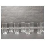 Set of Eight Libby Clear Glass Tumblers