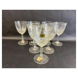 7 Luminarc Verrerie Dï¿½Arques Crystal Wine Glasses