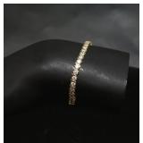 14K and CZ Tennis Bracelet