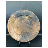 Distressed Copper Tone Tray with Easel