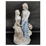 Victorian Couple Porcelain Figurine Statue