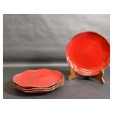 4 Southern Living at Home Red Cinnabar Plates