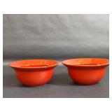 2 Red Pier 1 Imports Ceramic Bowls