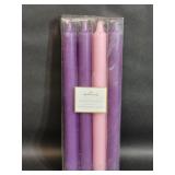 A Pack Of 4 Hallmark Advent Candles; Pink & Purple