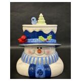 Houston Harvest Snowman Cookie Jar Hat Lid