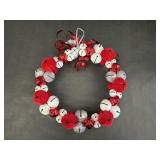 Holiday Metal Sleigh-Bell Christmas Wreath