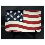 Ceramic American Flag Platter