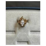 Vintage EDCO 14K Marquise Gold Plated Ring