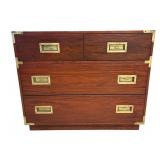 Cherry Finish Wood Four Drawer Dresser