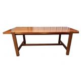 Cherry Finish Solid Wood Dining Table