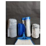 4 Rolls Of Trash Bags and Small Broom & Dust Pan