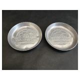 Two Vintage Stanhome Aluminum Coasters