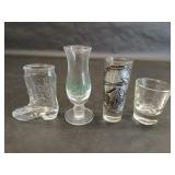 Four Vintage Souvenir Shot Glasses