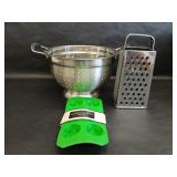 Stainless Steel Colander, Cheese Grater