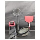 Cheese Grater, Skimmer, Mesh Strainer,Spatula