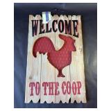 Welcome To The Coop Wood Wall Sign