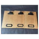 Three Small Wooden Wall Hanging Clipboards