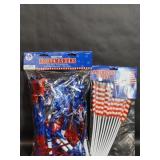 Amscan 12 American Flags, Value Pack Noise Makers