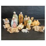 Eleven Piece Porcelain Nativity Set