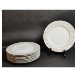 Eight Regal Diamond China Dinner Plates