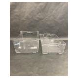 Two Clear Acrylic Storage Boxes