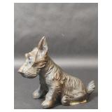 Bronze Hue Cast Metal Scottie Dog Figurine