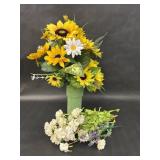 Faux Floral Arrangement Sunflower Lilac