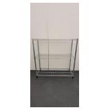 Silver Metal Heavy-Duty Three Shelf Baker