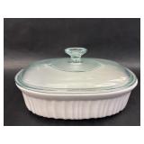 Corning Ware French White Stoneware Dish with Lid