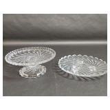 Fostoria Colony Swirl Glass Small Cake Stand Plate