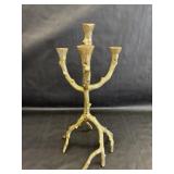 MCM Gold Toned Metal Tree Branch Candelabra