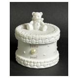 Russ Berrie Porcelain June Birthstone Trinket Box