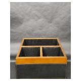 Wooden Three Compartment Organizer