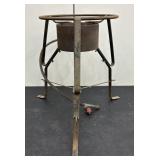 Vintage Camping LP Gas Burner Stove Metal Stand -