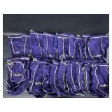 31 Purple Crown Royal Fabric Bags w Drawstrings