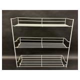 White Metal Wire Spice Storage Rack